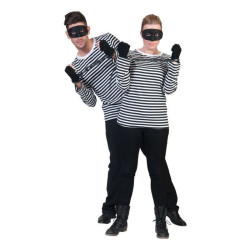 Camasa Mim unisex, adulti, bluza carnaval alb-negru