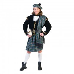 Costum scotian carnaval, adulti, 5 piese, material poliester