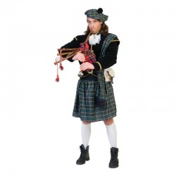 Costum scotian carnaval, adulti, 5 piese, material poliester