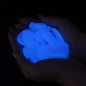 Pietricele fosforescente decorative glow albastre care lumineaza albastru