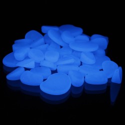 Pietricele fosforescente decorative glow albastre care lumineaza albastru