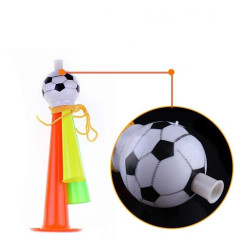 Mini vuvuzela cu 3 trompete, tricolora, 13 cm