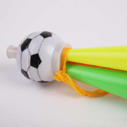 Mini vuvuzela cu 3 trompete, tricolora, 13 cm