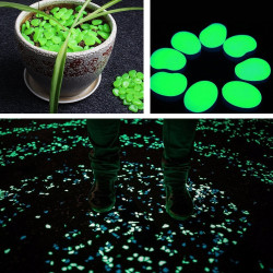 Pietricele fosforescente decorative glow verzi, marimi diferite