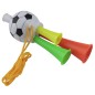 Mini vuvuzela cu 3 trompete, tricolora, 13 cm Mini vuvuzela cu 3 trompete, tricolora, 13 cm