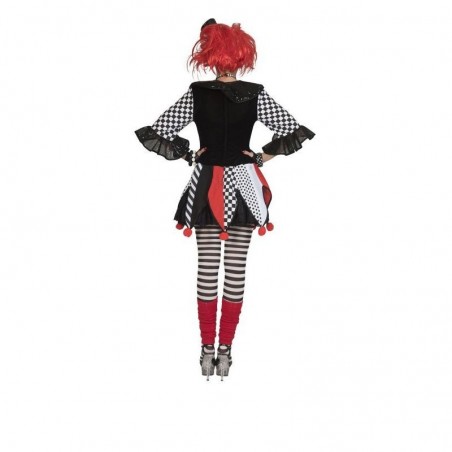 Tunica dama Jester Harlequin, costum clown dama, tinuta carnaval