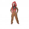 Costum de indian barbati, camasa si pantaloni, poliester, maro