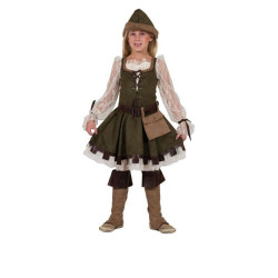 Costum Marian fetite, 4 piese, rochita carnaval, curea cu geanta, palarie