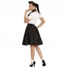 Costum Rock'n Roll dama, fusta, esarfa, model buline, marime universala