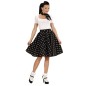 Costum Rock'n Roll dama, fusta, esarfa, model buline, marime universala