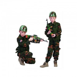 Camasa cu vesta soldat forte speciale, baieti 6-14 ani, camuflaj