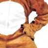 Costum Leul Simba tip salopeta, fetite si baieti, inchidere fermoar, maro-alb