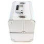 Geanta pentru cosmetice cu organizator, 7 compartimente, interior velur, argintiu
