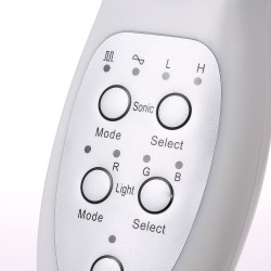 Aparat masaj facial cu ultrasunet si fototerapie, 10W lumina 2 in 1, functie antirid
