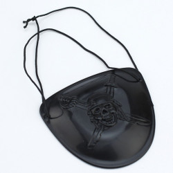 Acoperitoare ochi de pirat, elastic, 6 cm, negru