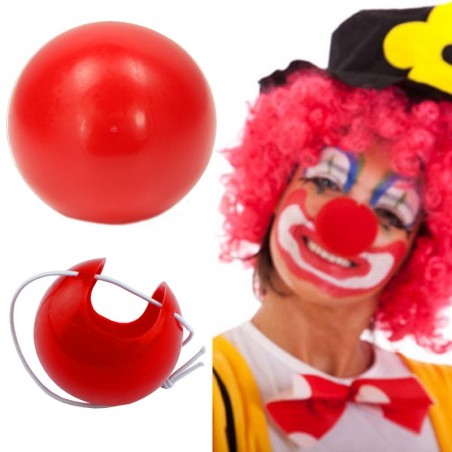 Nas Clown, dimensiuni 4x4 cm, prindere elastic, rosu