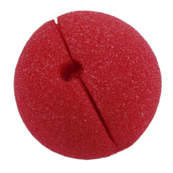 Nas Clown din burete, dimensiuni 5x5 cm, rosu
