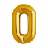 Balon cifra folie metalizata, inaltime 41 cm, auriu