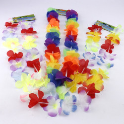 Ghirlanda de flori Hawaii, lungime 46 cm, accesoriu petrecere, multicolora