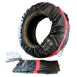 Husa pentru cauciucuri auto 13-18 inch, impermeabila, maner, set 4 bucati