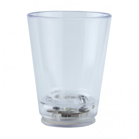 Pahar Shot LED 50 ml, lumina intermitenta, inaltime 6.5 cm