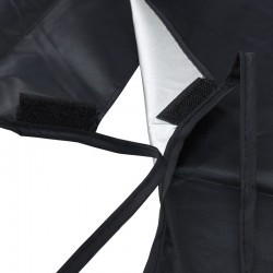 Pelerina pentru coafor, material impermeabil, 140x100 cm, scai si snur, negru