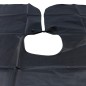 Pelerina pentru coafor, material impermeabil, 140x100 cm, scai si snur, negru