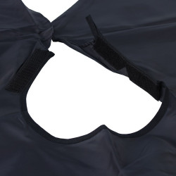 Pelerina pentru coafor si frizerie, 140x125 cm, impermeabila, prindere scai, negru