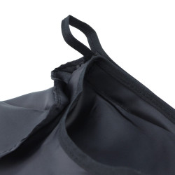 Pelerina pentru coafor si frizerie, 140x125 cm, impermeabila, prindere scai, negru