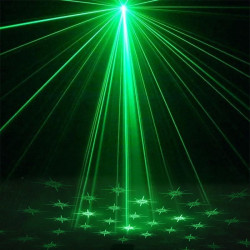 Proiector laser RGB de interior, senzor sunet, 5 moduri iluminare, telecomanda, USB
