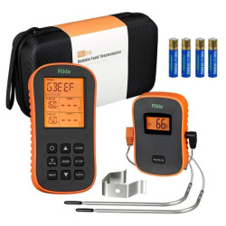 Termometru digital Wireless cu sonda, ecran LCD iluminat, cronometru, Rii