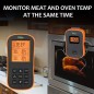 Termometru digital Wireless cu sonda, ecran LCD iluminat, cronometru, Rii