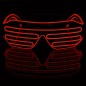 Ochelari Shutter luminosi cu fir El Wire, 3 moduri iluminare, invertor baterii Ochelari Shutter luminosi cu fir El Wire, 3 moduri iluminare, invertor baterii