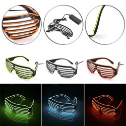 Ochelari Shutter cu fil El Wire, invertor, 3 moduri iluminare, grilaj