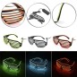 Ochelari Shutter luminosi cu fir El Wire, 3 moduri iluminare, invertor baterii Ochelari Shutter luminosi cu fir El Wire, 3 moduri iluminare, invertor baterii