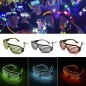 Ochelari Shutter luminosi cu fir El Wire, 3 moduri iluminare, invertor baterii Ochelari Shutter luminosi cu fir El Wire, 3 moduri iluminare, invertor baterii