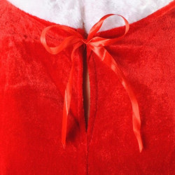Costum Craciunita, rochie, caciula, curea, marime universala, rosu-alb