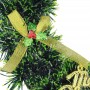 Coronita decorativa Merry Christmas, model ramuri si fundite aurii, 24 cm