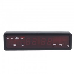 Ceas cu display LED, 8 alarme, calendar si termometru, RESIGILAT