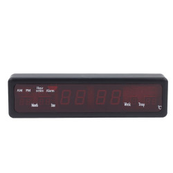 Ceas cu display LED, 8 alarme, calendar si termometru, Resigilat
