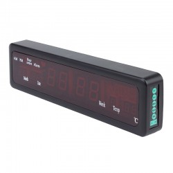 Ceas cu display LED, 8 alarme, calendar si termometru, Resigilat