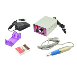 Pila electrica pentru manichiura, 6 freze, 6 tamburi, pedala, Resigilata