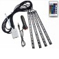 Lumina ambientala auto LED RGB, 4 benzi autoadezive, 6W, 4 moduri, telecomanda Lumina ambientala auto LED RGB, 4 benzi autoadezive, 6W, 4 moduri, telecomanda