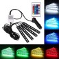 Lumina ambientala auto LED RGB, 4 benzi autoadezive, 6W, 4 moduri, telecomanda Lumina ambientala auto LED RGB, 4 benzi autoadezive, 6W, 4 moduri, telecomanda