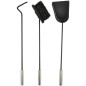 Carucior depozitat lemne pentru semineu, 80 cm, 3 accesorii otel, negru Carucior depozitat lemne pentru semineu, 80 cm, 3 accesorii otel, negru