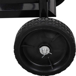 Carucior depozitat lemne pentru semineu, 80 cm, 3 accesorii otel, negru