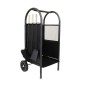 Carucior depozitat lemne pentru semineu, 80 cm, 3 accesorii otel, negru Carucior depozitat lemne pentru semineu, 80 cm, 3 accesorii otel, negru