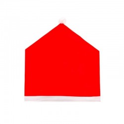 Husa scaun model caciula Mos Craciun, marime universala 65x50 cm, rosu