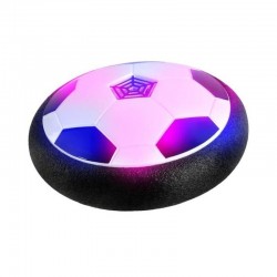 Minge de fotbal tip disc, iluminata in 3 culori, 18 cm, margine spuma