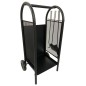 Carucior depozitat lemne pentru semineu, 80 cm, 3 accesorii otel, negru Carucior depozitat lemne pentru semineu, 80 cm, 3 accesorii otel, negru
